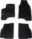 Autopataki Set of Front and Rear Mats 4pcs for Fiat Panda Black