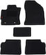 Autopataki Set of Front and Rear Mats 5pcs for Toyota Auris 2012-2018 Black