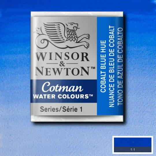 Winsor & Newton Water Colour Half Pan 179 Cobalt Light Blue Hue Winsor Newton Cotman Watercolours Blue