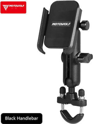 Motowolf Halterung Telefon Motorrad mit verstellbarem Arm 3.5-6.5" für Lenkrad