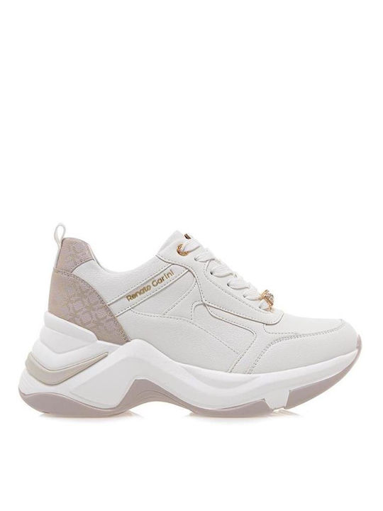 Renato Garini Γυναικεία Sneakers Off White / Beige Gold