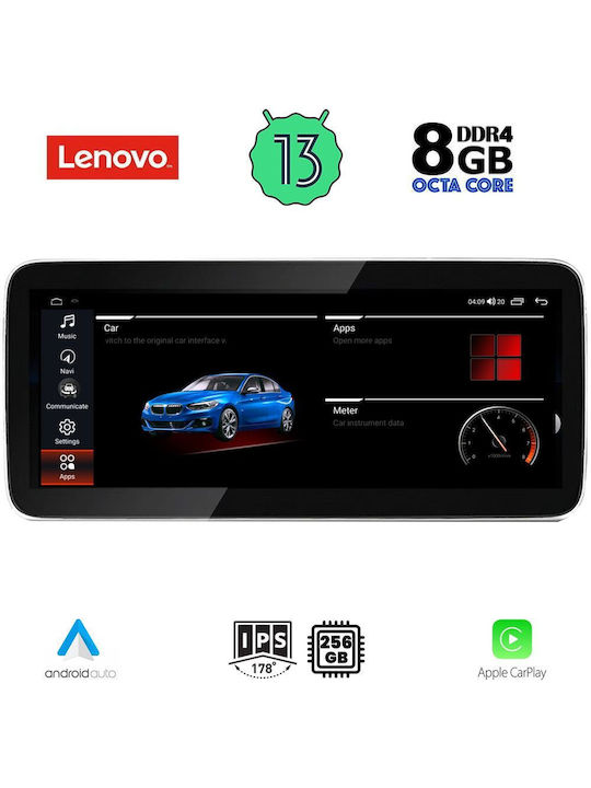 Lenovo Sistem Audio Auto pentru BMW E60 2011-2012 (Bluetooth/USB/AUX/WiFi/GPS/Apple-Carplay/Android-Auto) cu Ecran Tactil 12.3"