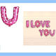 Balloon Foil Valentine's Day Letter “u” 16cm