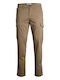 Jack & Jones Men's Trousers Cargo Elastic in Regular Fit coffee