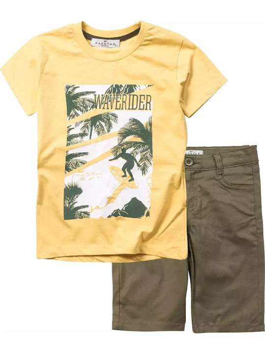 Kids' Set with Shorts Summer 2pcs Yellow