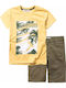 Kids' Set with Shorts Summer 2pcs Yellow