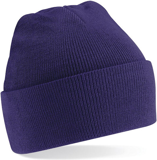 B45 Beanie Unisex Beanie Gestrickt in Lila Farbe