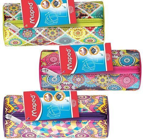 Maped Mosaics Pencil Case Barrel Various Colours