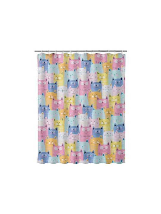 Bakaji Shower Curtain Fabric 180x200cm Multicolour