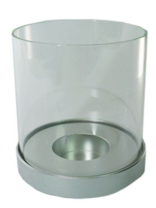 Gala Candle Holder Glass in Transparent Color 9.5x10.2x10.2cm 1pcs