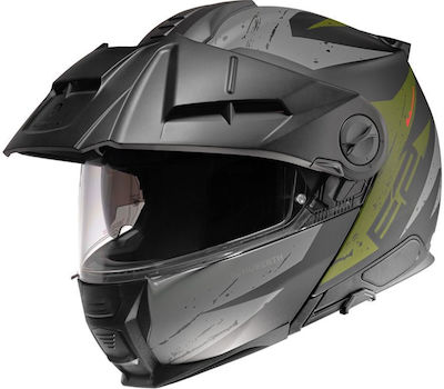 Schuberth E2 Explorer Verde Cască de motocicletă Flip-Up ECE 22.06 cu vizor solar