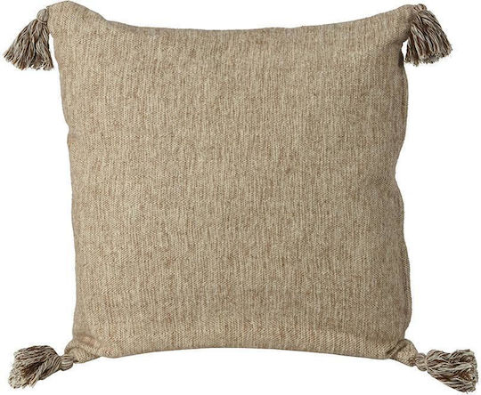 Zaros Sofa-Kissen aus 100% Baumwolle Braune 45x45cm