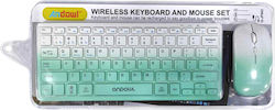 Andowl Q-JP662 Ασύρματο - Σετ με Ποντίκι International English Andowl Q-JP662 Ασύρματο - Σετ με Ποντίκι International English