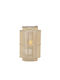 Zaros Tabletop Rattan Lantern Beige 26x26x40cm
