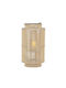 Zaros Tabletop Rattan Lantern Beige 29x29x51cm