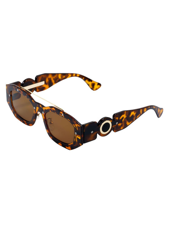 Olympus Sunglasses Medusa Дамски Слънчеви очила с Кафяв Слънчеви очила Пластмасов Рамка и Кафяв Леща 8625508980695