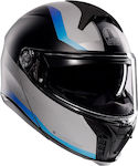 AGV Tourmodular Stray Matt Black/Grey/Blue Casc...