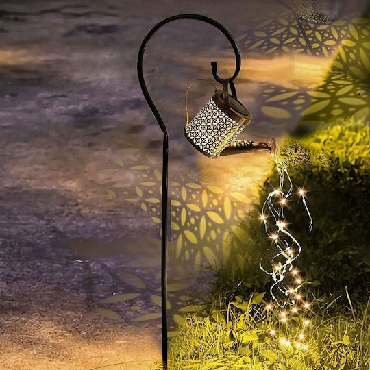 Led Μεταλλικό Κανάτι Αγκύλη Ηλιακό Φωτιστικό Δρόμου με Θερμό Λευκό Φως IP55