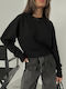 Black Fashion Women's Long Sleeve Sweater Black