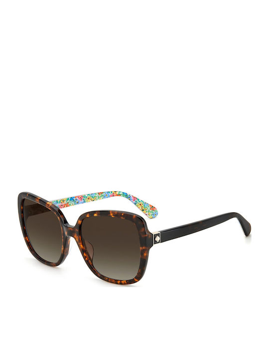 Kate Spade Wilhemina Women's Sunglasses with Brown Tartaruga Plastic Frame and Brown Gradient Lens