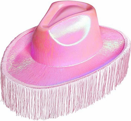 Holographic Fringe Holografic Carnival Hat Pink