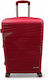 Olia Home Βαλίτσα Ταξιδιού Κόκκινη με 4 Ρόδες