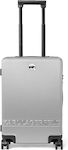 Karl Lagerfeld K Ikonik Travel Suitcase Hard Silver with 4 Wheels