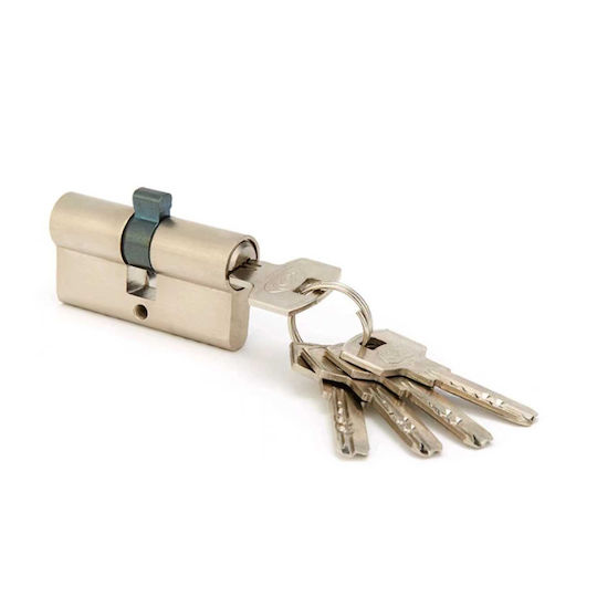 Lock Cylinder ST100 with 5 Keys Silver