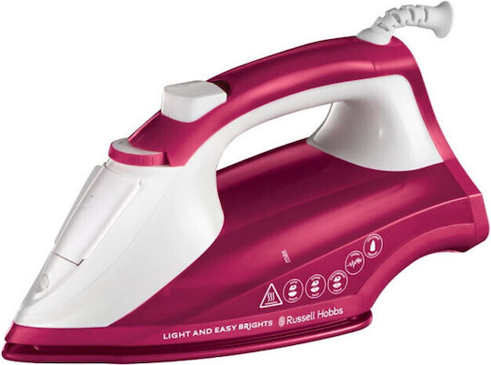 Russell Hobbs Light Easy Brights Steam Iron 2400W with Ceramic Plate and Continuous Steam Supply 35g/min