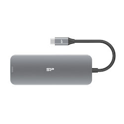 Silicon Power SR30 USB-C Docking Station με HDMI 4K PD Ethernet Γκρι