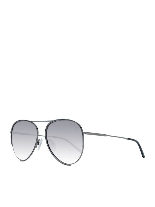Ana Hickmann Damen Sonnenbrille mit Gray Metall Gestell und Gray Linse