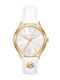Michael Kors Runway Women's Watch Chronograph with White Leather Strap