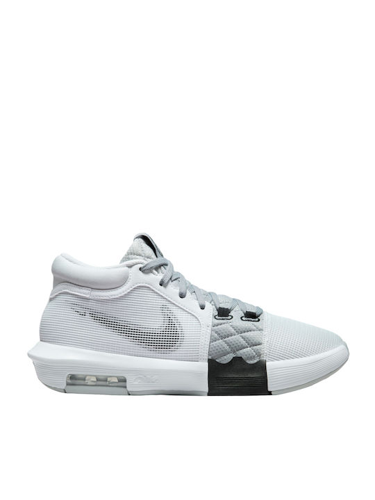Nike LeBron Witness VIII Mare Pantofi de baschet White / Light Smoke Grey / Black