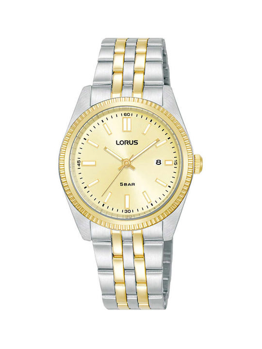 Lorus Classic Watch with Gold Metal Bracelet