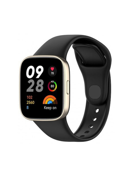 Ανταλλακτικό Λουράκι Σιλικόνης Μαύρο (Redmi Watch 3 Active)