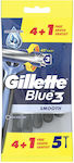 Gillette Blue 3 Ξυραφάκια μιας Χρήσης με 3 Λεπίδες 5τμχ