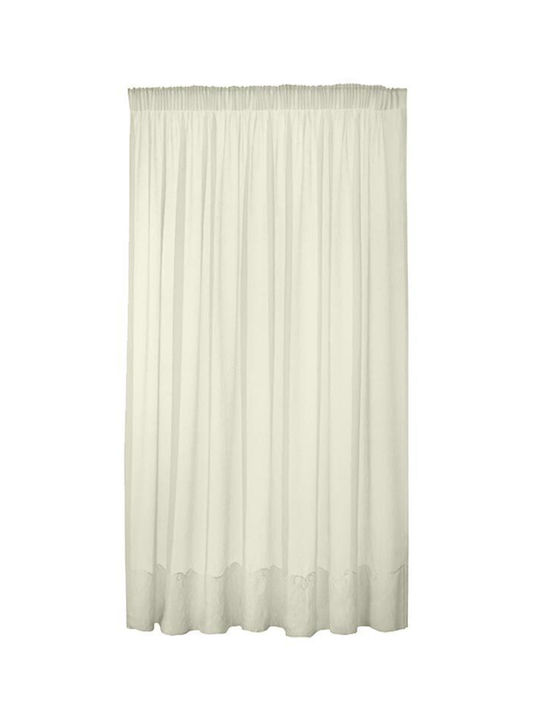 Sunshine Curtain with Pencil Pleat Ecru 300x280cm