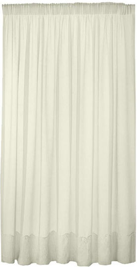 Sunshine Curtain with Pencil Pleat Ecru 300x280cm