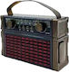 Tradesor 812377 Retro Tragbares Radio mit Bluetooth und USB Braun