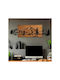 Asir Group 3D Mixed Art Mountain Handmade Black Wooden Wall Decor 93x29cm