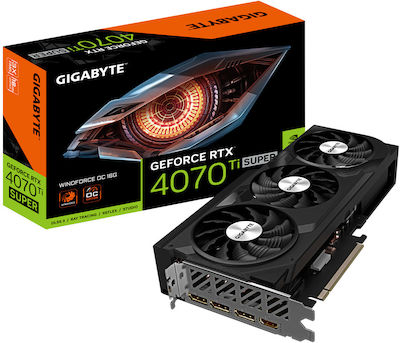 Gigabyte GeForce RTX 4070 Ti Super 16GB GDDR6X Windforce OC Κάρτα Γραφικών