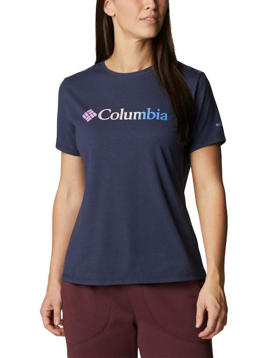 Columbia Sun Trek Feminin Tricou Albastru marin