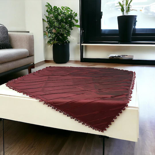 Linea Home Καρέ Μπορντώ 135x135εκ.