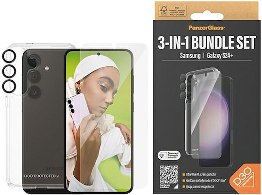 PanzerGlass 3-in-1 Protection Pack Προστασία Κάμερας Tempered Glass Διάφανο για το Samsung Galaxy S24+