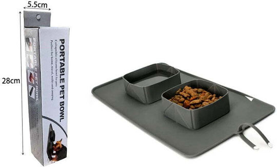 Pet Feeding Plastic Food Bowl for Dog & Cat 39x23.2x11.5cm