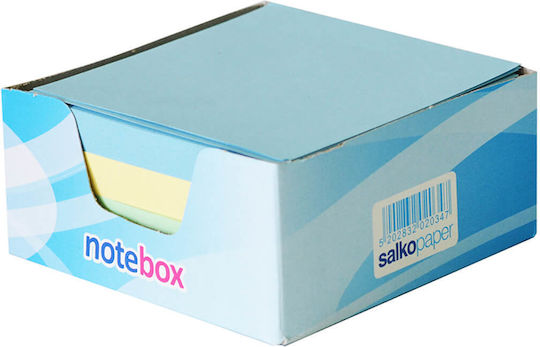 Salko Paper Note Pads in Cube 500 Sheets Yellow 9x9pcs