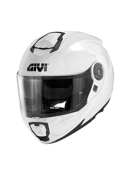 Givi X27 Flip-Up Helmet with Pinlock and Sun Visor ECE 22.06 1590gr Solid White