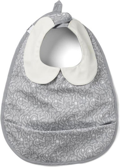 Elodie Details Bib Fabric with Hoop & Loop Fastener & Pocket Gray for 3 m+
