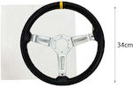 Car Steering Wheel with 34cm Diameter Black