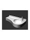 Sanitec 705 Free Wave Single An der Wand montiert Aufgesetztes Waschbecken Porzellan 100x50.75x18cm Weiß